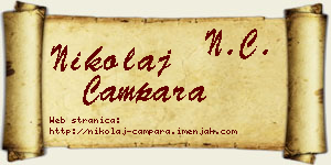 Nikolaj Čampara vizit kartica